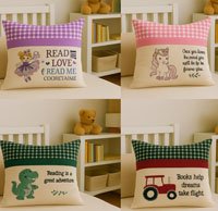 Embroidered Reading Pillows