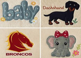 Embroidered Bath Towels